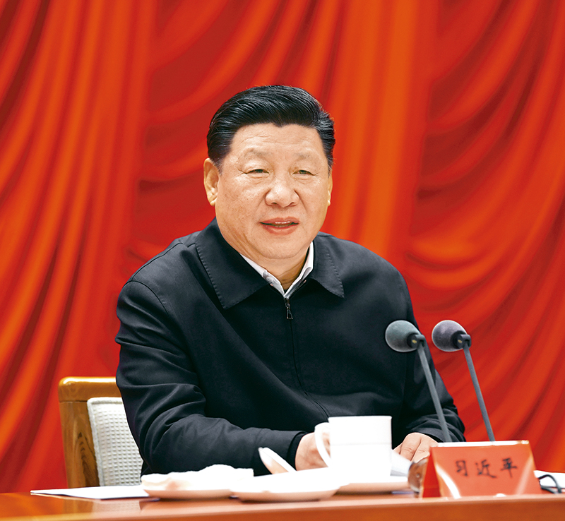 　　2019年1月21日，省部級(jí)主要領(lǐng)導(dǎo)干部堅(jiān)持底線思維著力防范化解重大風(fēng)險(xiǎn)專題研討班在中央黨校開(kāi)班。中共中央總書(shū)記、國(guó)家主席、中央軍委主席習(xí)近平在開(kāi)班式上發(fā)表重要講話。 新華社記者 饒愛(ài)民/攝